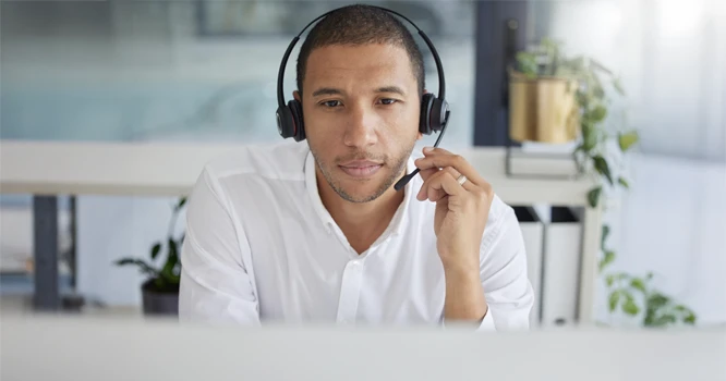 RemoteLineUS professional team member working from a modern workspace